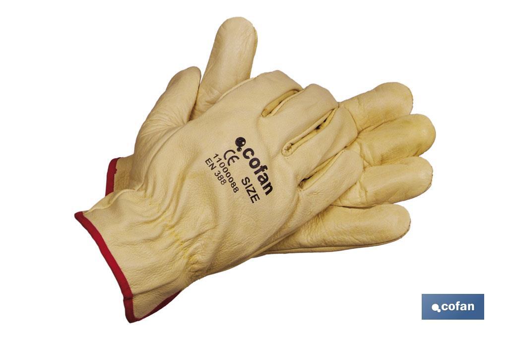 GUANTES PIEL VACUNO AMARILLO T-7