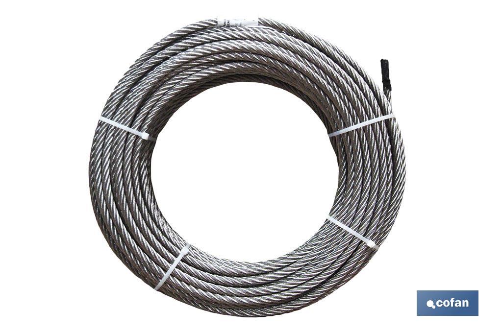 ROLLO CABLE GALVANIZADO 100 MTS. 6MM.